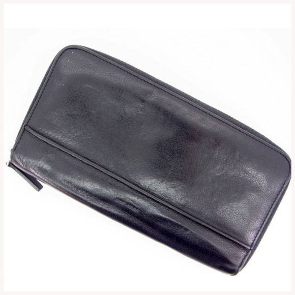 Dior Homme Wallet Purse Long Wallet Black Mens Authentic Used - Picture 1 of 5